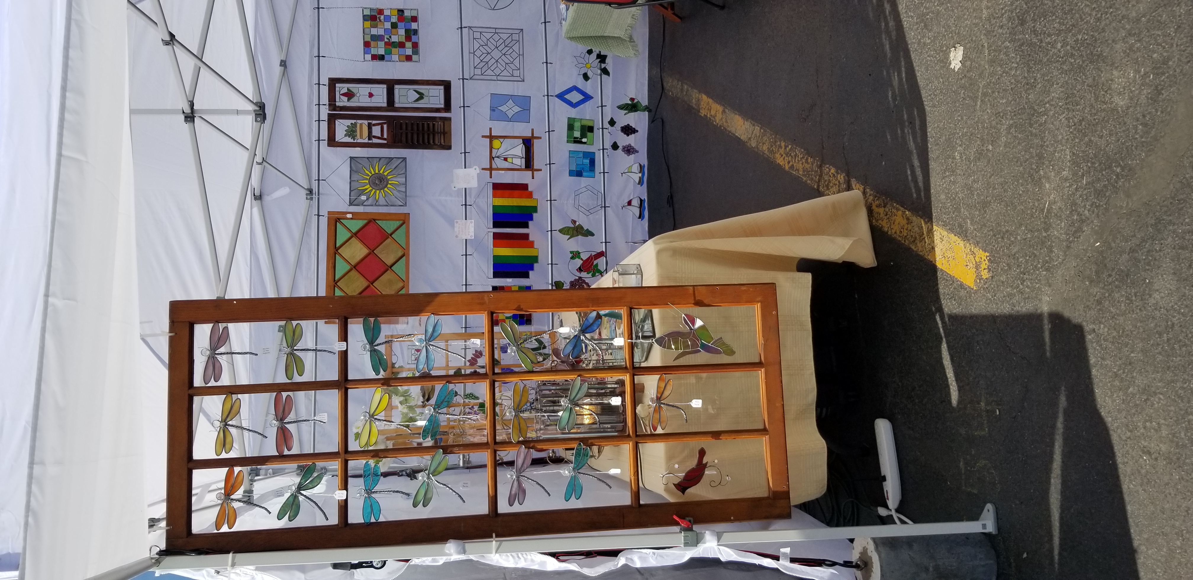 Mack Brink Art Glass festival booth