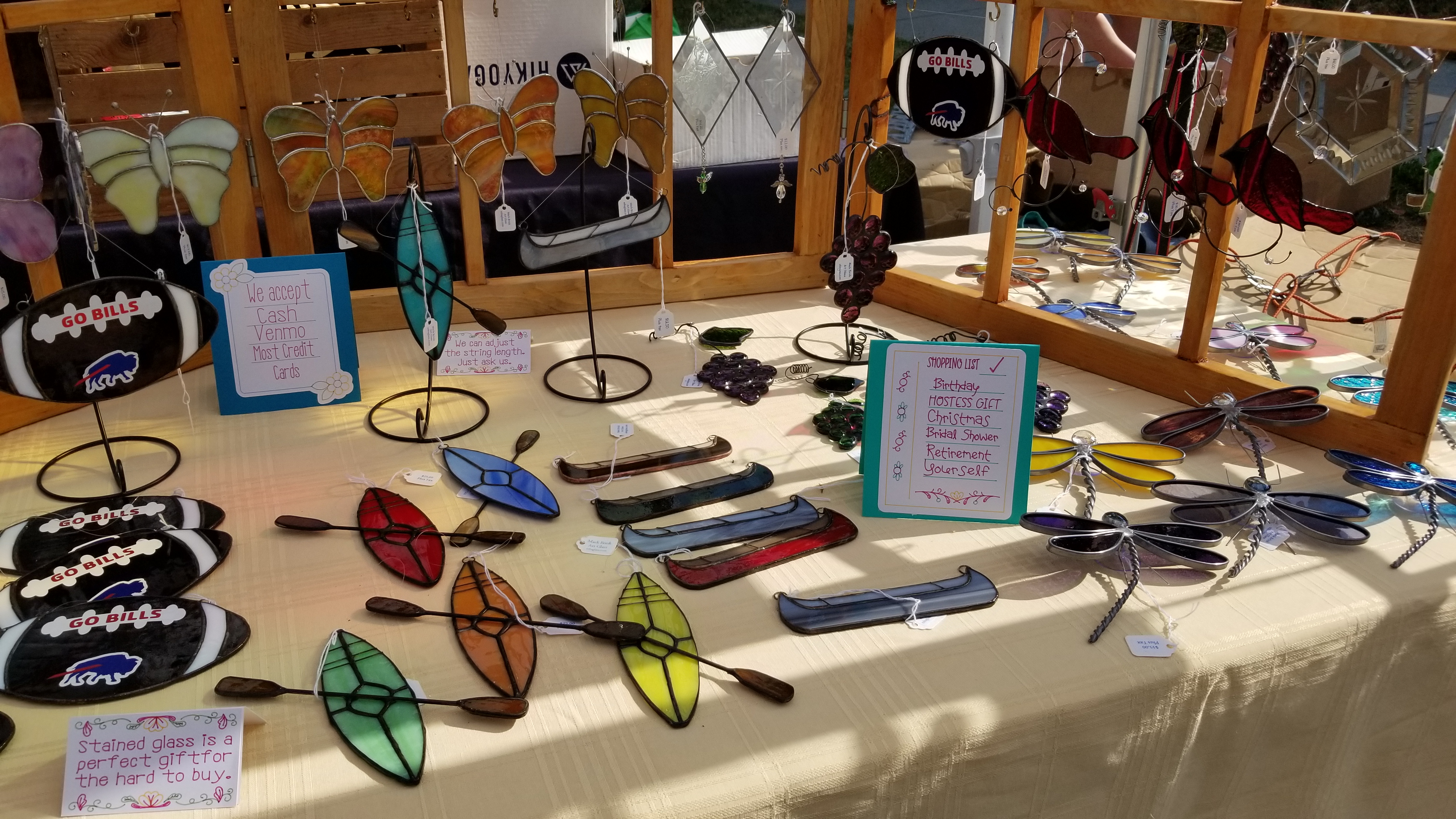 Mack Brink Art Glass festival booth
