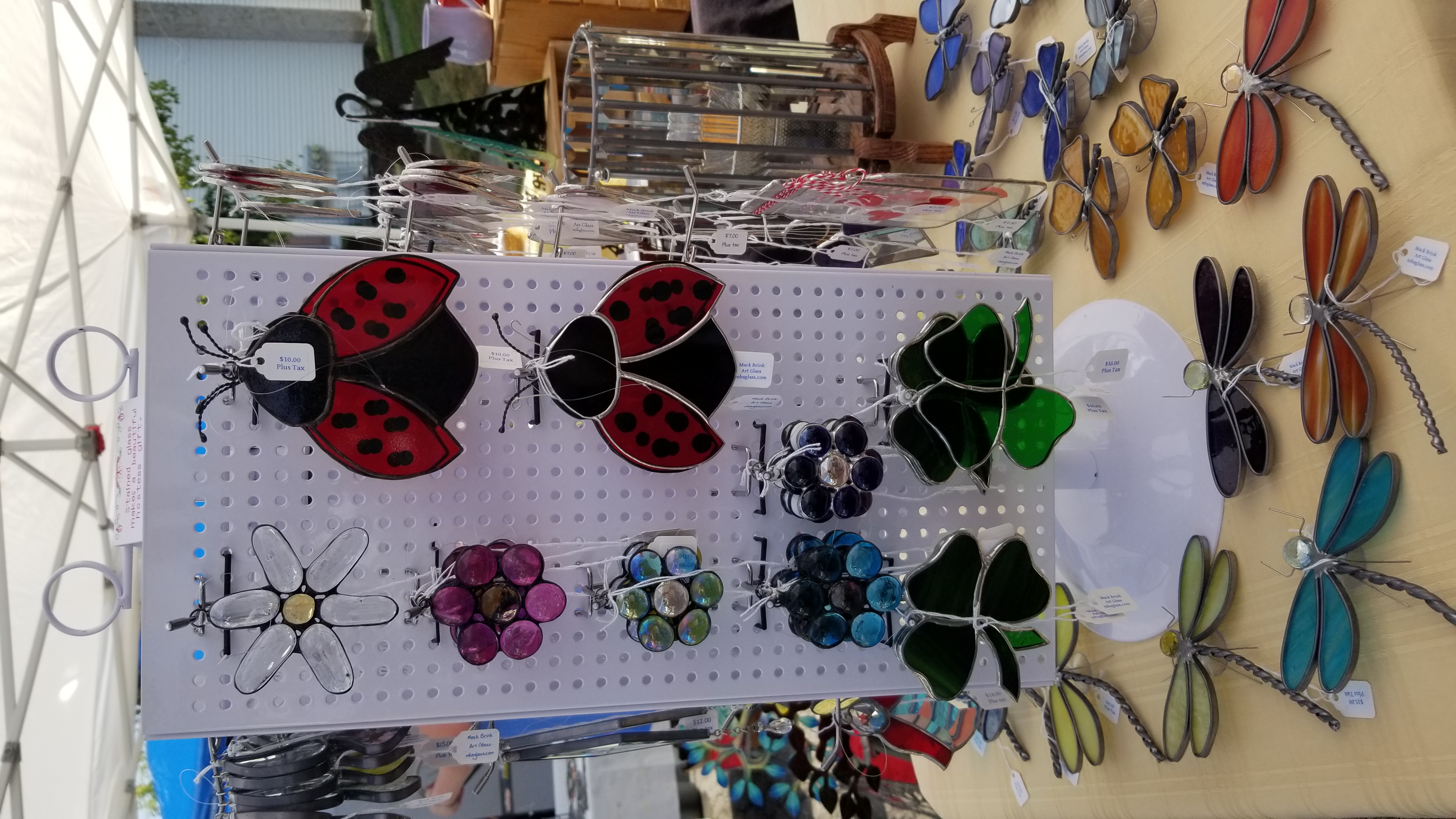 Mack Brink Art Glass festival booth